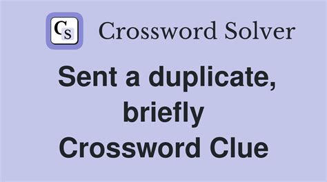 crossword clue duplicate|genetic duplicate crossword clue.